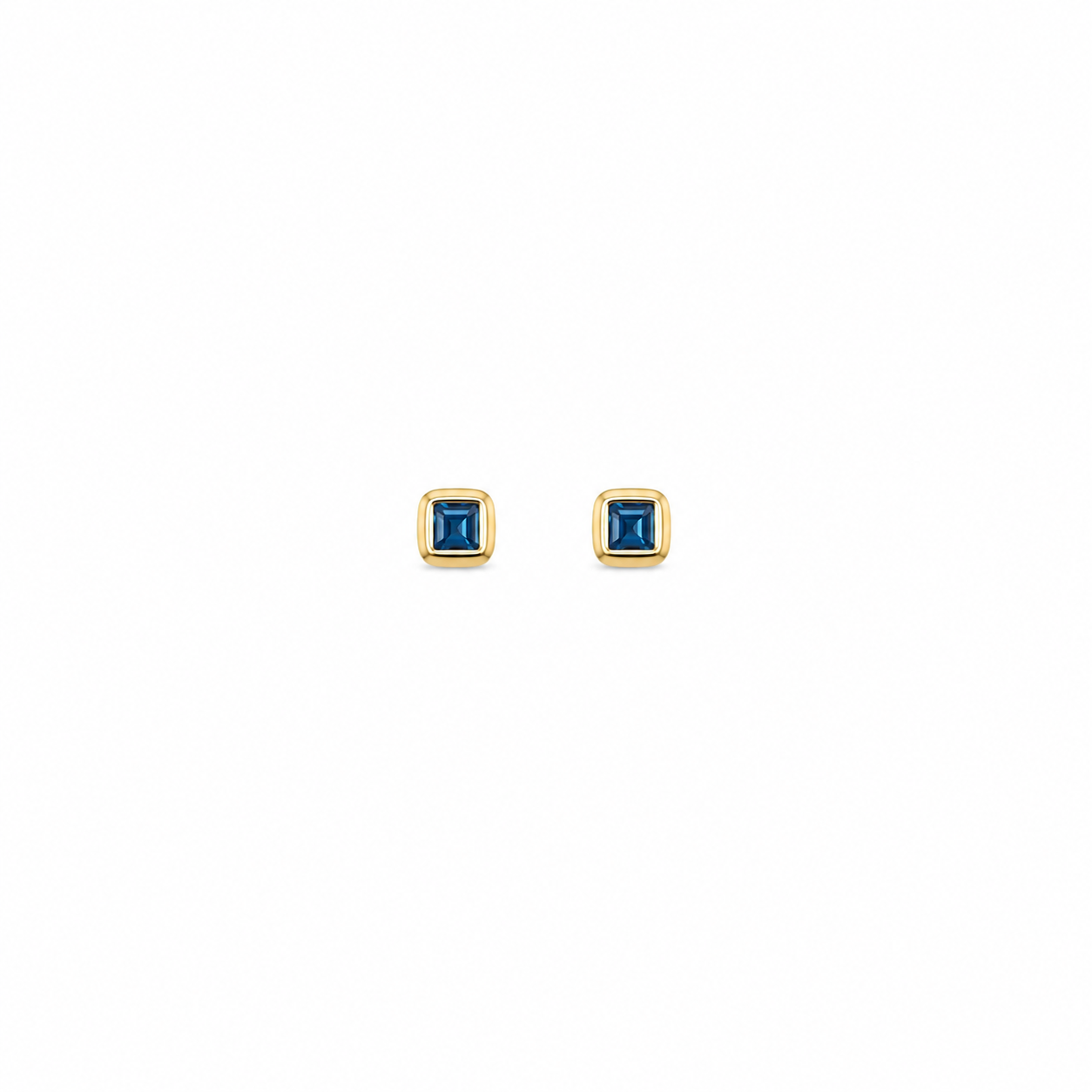 Blue Whisper - 18K Gold Earrings with Blue Sapphires by Bed of Stones Jewelry