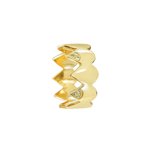 Azure Zigzag Band– Gold Plated