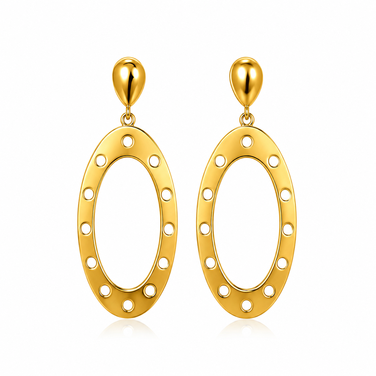 Orbit Drop - Sterling Silver (925) Earrings by Bed of Stones Jewelry