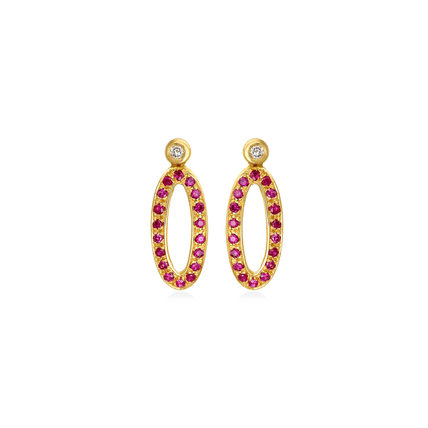 Crimson oval drops