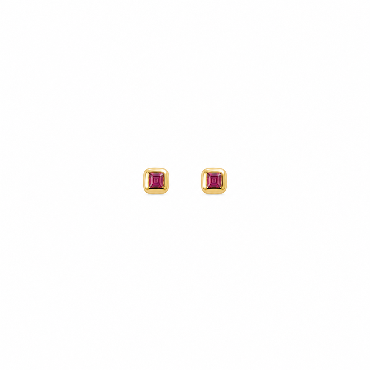 Rose Spark - 18K Gold Earrings with Ruby by Bed of Stones Jewelry