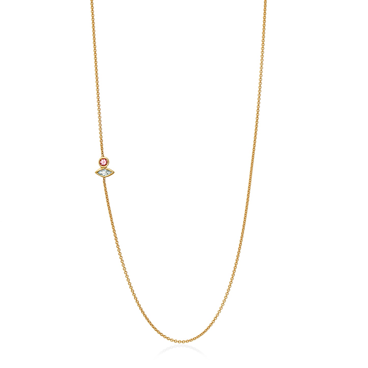 Stardust Chain with Blue Topaz & Pink Sapphire