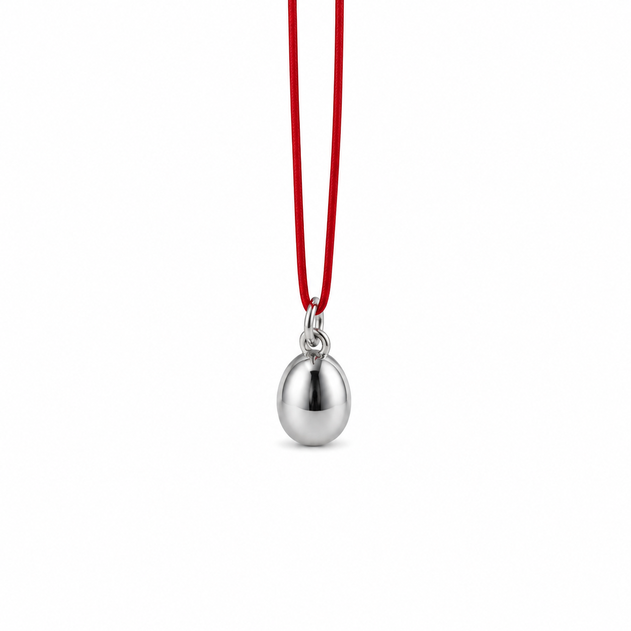 Minimalist Silver Metallic Pendant - Sterling Silver with Silver Lacquer