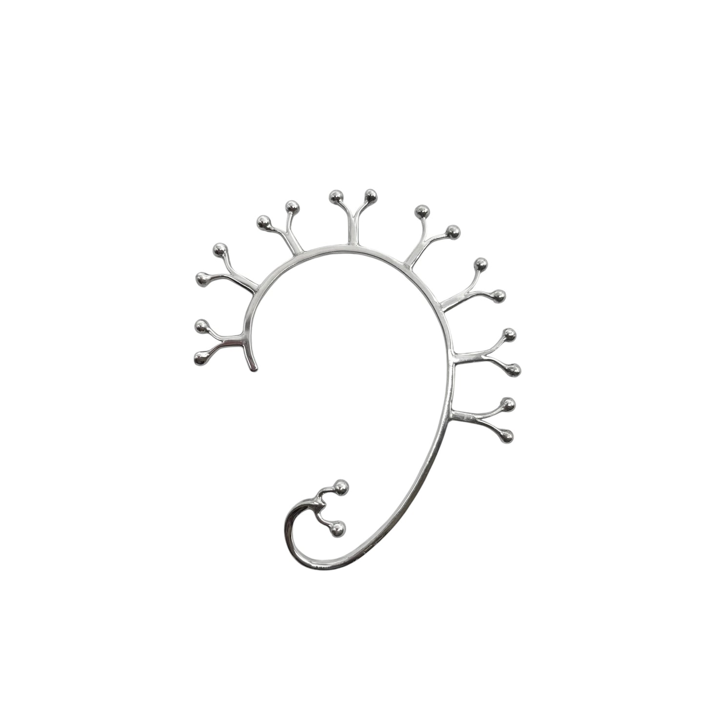 Solar Flare Ear Cuff silver