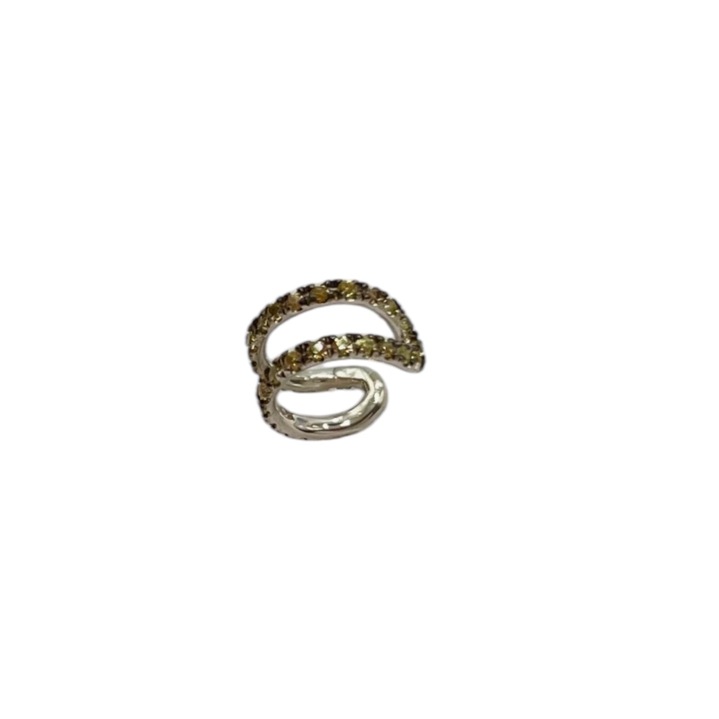 Minimalist gold ring with unique twisted band design by Bed of Stones Jewelry