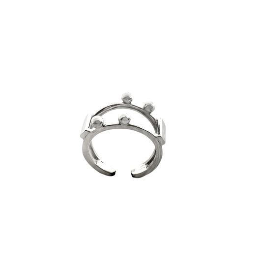 Silver Apex Ring - Bed Of Stones