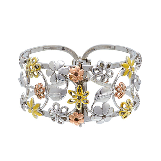 Tricolor Garden Dance - Cuff Bracelet