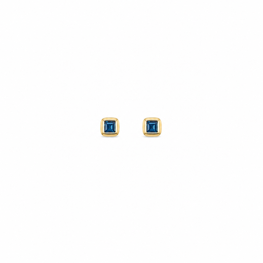 Blue Whisper - 18K Gold Earrings with Blue Sapphires