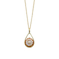 Sunlight Bloom - 18K Gold Pendant with Cameo