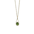 Verdant Drop - 18K Gold Pendant with Green Tourmaline