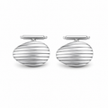 Ornamental Alloy Silver Cufflinks - Sterling Silver (925)
