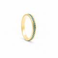 Lumière Band Blue - 18K Gold with Blue Diamonds