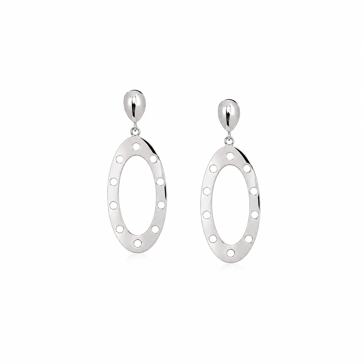 Voidlight Ovals - Sterling Silver (925) Earrings by Bed of Stones Jewelry
