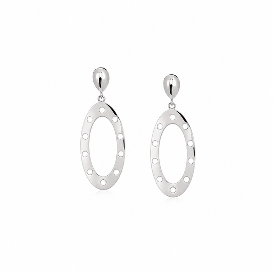 Voidlight Ovals - Sterling Silver (925) Earrings by Bed of Stones Jewelry
