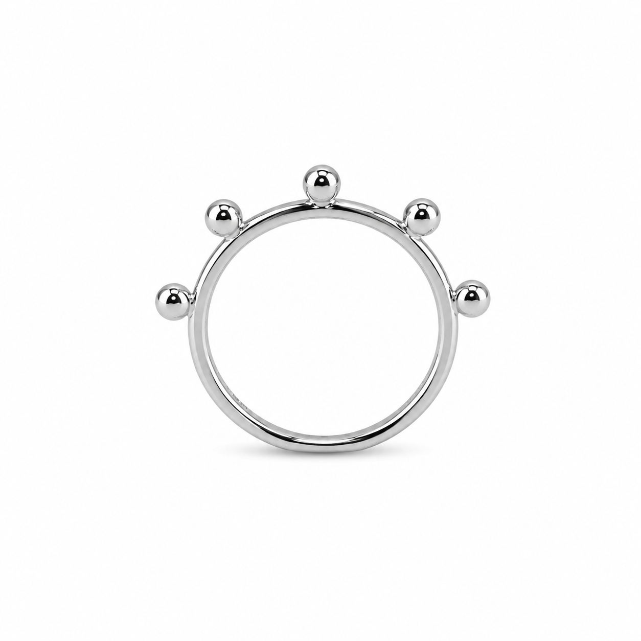 Quint Dots Ring - Sterling Silver by Bed of Stones Jewelry
