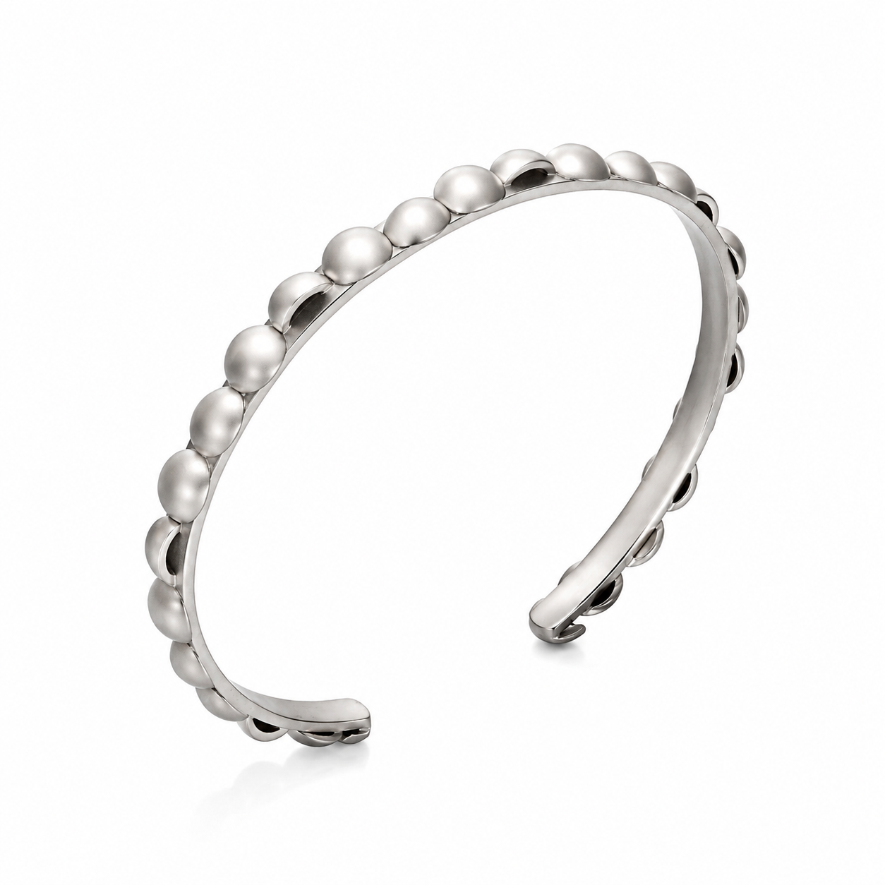 Goal Line sterling silver cuff bracelet with sleek, minimalist open-cuff design”