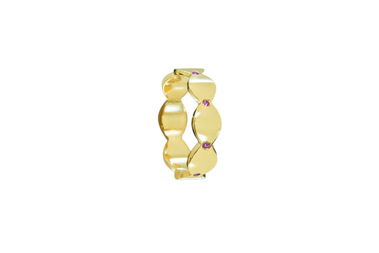 Dune Glint Ring – Amethyst (Edge-Set) – Gold Plated