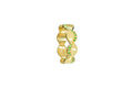 Verdant Wave Band - Sterling Silver & 18K Gold Plated with Tsavorite
