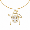 Cameo Sunny Sombrero - 18K Gold Pendant with Hand-Carved Cameo