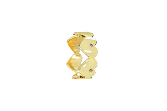 Lilac Echo heart Gold plated