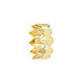 Azure Zigzag Band - Sterling Silver & 18K Gold Plated with Blue Topaz
