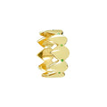 Serrated Glow Band - Sterling Silver & 18K Gold Plated with Tsavorite