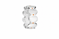 Orange Echo Band - Sterling Silver with Orange Sapphires