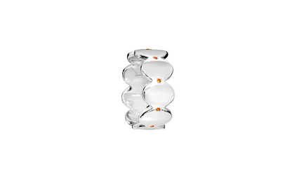 Orange Echo Band - Sterling Silver with Orange Sapphires by Bed of Stones Jewelry
