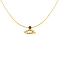 Gilded Glance - 18K Gold Pendant with Iolite