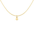Gem Cross Pendant - 18K Gold with Peridot