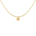 Tulip Bloom - 18K Gold Pendant with Pink Sapphire