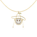 Cameo Sunny Sombrero - 18K Gold Pendant with Hand-Carved Cameo