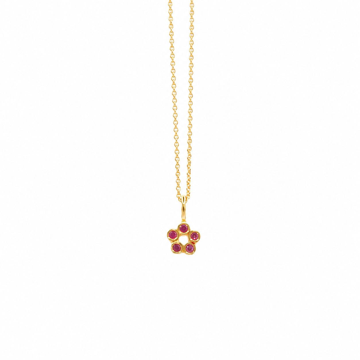 Rosette Charm - 18K Gold Pendant with Amethyst by Bed of Stones Jewelry
