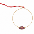 Lip Luxe - 18K Gold Bracelet with Rubies