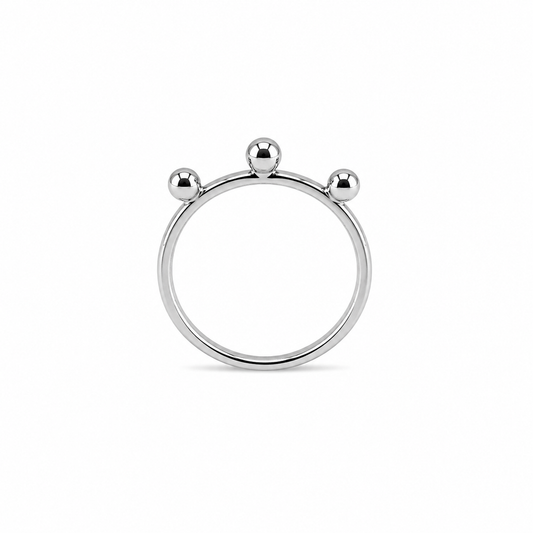 Trinity Beat Ring - Sterling Silver by Bed of Stones Jewelry
