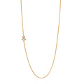 Stardust Chain - 18K Gold Cable Chain with Blue Topaz & Pink Sapphire