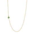 Stardust Chain - 18K Gold Cable Chain with Peridot & Tourmaline