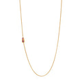 Stardust Chain - 18K Gold Cable Chain with Ruby
