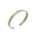 Stripe Motion - Sterling Silver  & 18K Gold Cuff Bracelet