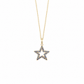 Midnight Spark - 18K Gold Pendant with Blue Sapphires & Diamonds
