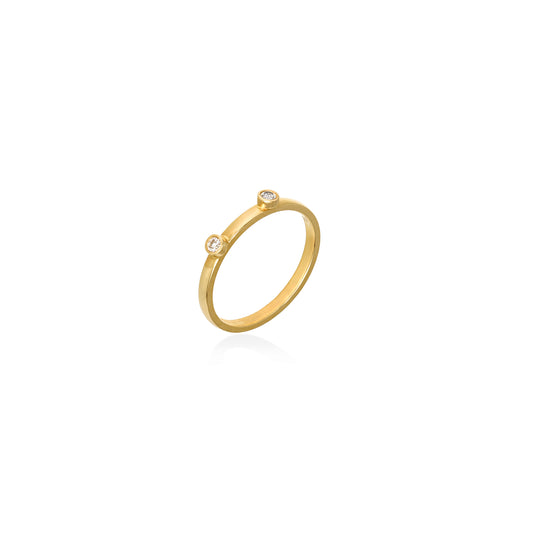 Ring in 18k Yellow Gold & 0.07ct White Diamond Δαχτυλιδι 18κ Κιτρινο Χρυσο με 0.07κ Λευκο Μπριαν