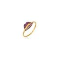 Lip Luxe - 18K Gold Ring with Pink Sapphires