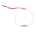 Crimson Oval - 18K Gold Bracelet with Rubies & Diamonds