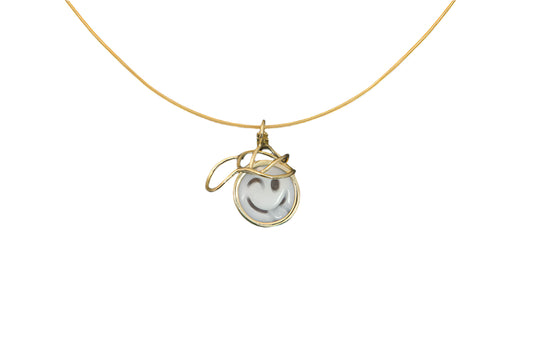 Pendant smile in 18k Yellow Gold & Hand Carved Cameo Μενταγιον smile 18κ Κιτρινο Χρυσο & Σκαλισμενα στο χερι Καμεο