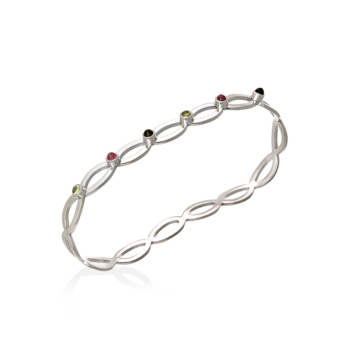 Ρalm Bangle in silver 925 with tourmaline Βραχιόλι Παλάμης σε ασήμι 925 με τουρμαλίν