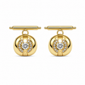 Diamond Dial Cufflinks - 18K Gold with Diamonds