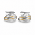 Ornamental Alloy Silver & Gold - Two Tone Cufflinks