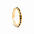 Lumière Band Black - 18K Gold with Black Diamonds