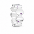 Violet Rhythm Band - Sterling Silver with Amethysts