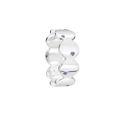 Violet Rhythm Band - Sterling Silver with Amethysts by Bed of Stones Jewelry
